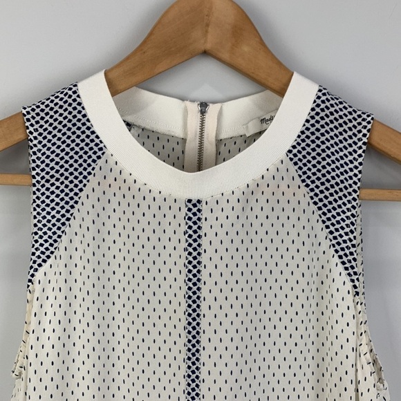Madewell 100% Silk Incline Top in Rain Dot - Picture 5 of 15